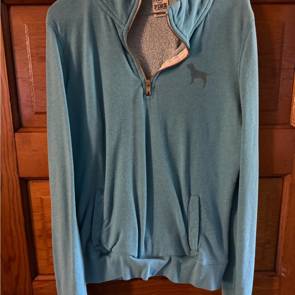 PINK Victoria's Secret Teal Zip-Up Hoodie